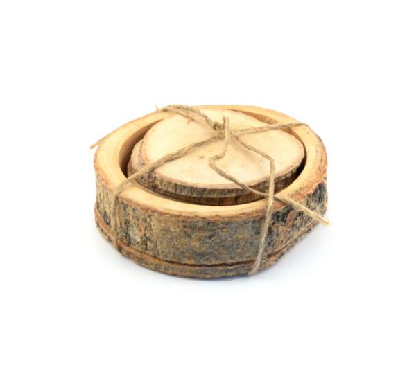 Coaster set in a Wooden Log Coaster set in a Wooden Log